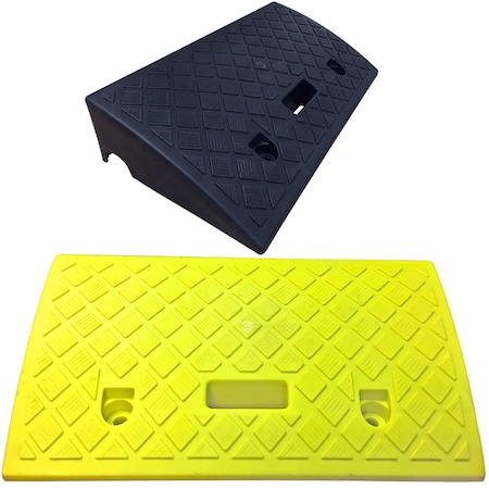 Electriduct Cable Ramp, 4 in H, 10-1/2 in L, 19-1/4 in W, 1 Channel, Polypropylene, Yellow CR-RPS-PP4-YL